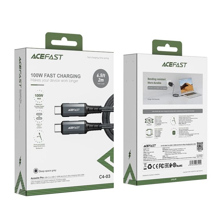 Cáp ACEFAST Type C to Type C 100W (2m) - C4-03