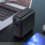 Bộ sạc ACEFAST PD100W GaN (3*USB-C+USB-A) (US) - A39