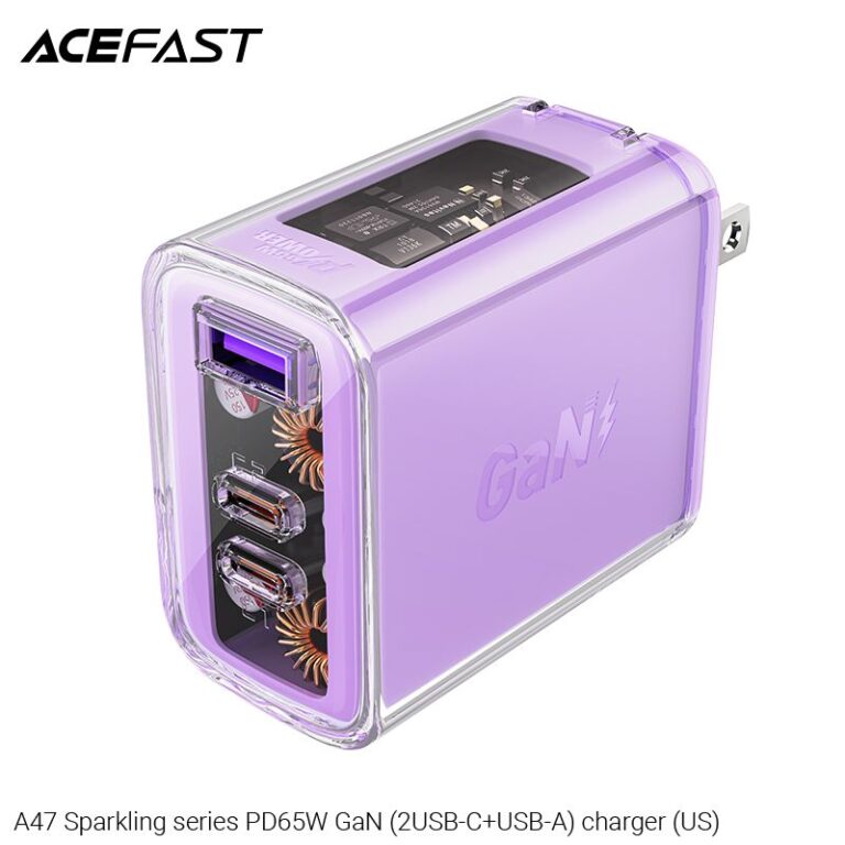 Củ sạc ACEFAST PD65W GaN (2*USB-C+USB-A) (US) - A47