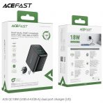 Củ sạc ACEFAST 2 cổng QC18W (USB-A+USB-A) (US) - A35