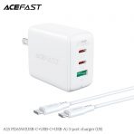 Bộ sạc ACEFAST PD3.0 65W 3 cổng USB-C+USB-C+USB-A (US) - A15