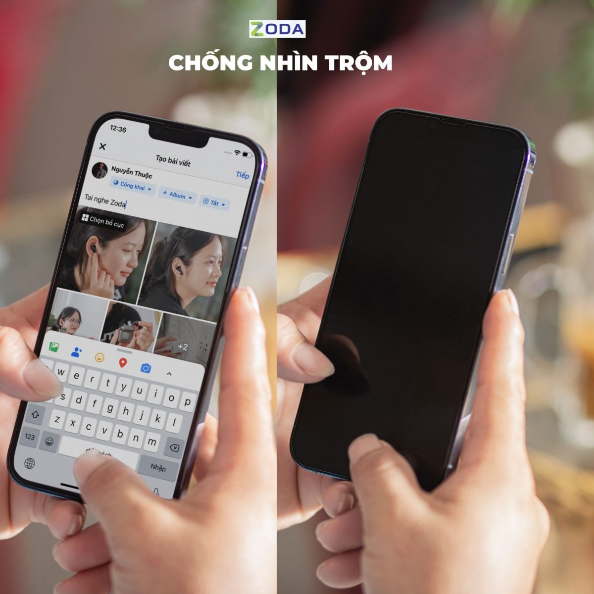 KCL IPHONE 12/12PRO - ZODA - CHỐNG NHÌN TRỘM